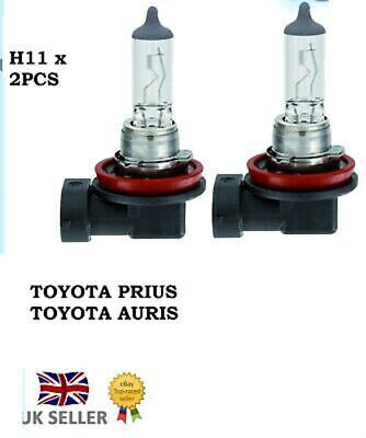 2 x H11 BULB CAR PRIUS AURIS PRE-2012 HEADLIGHTS BULBS CLEAR HALOGEN IS220D PAIR