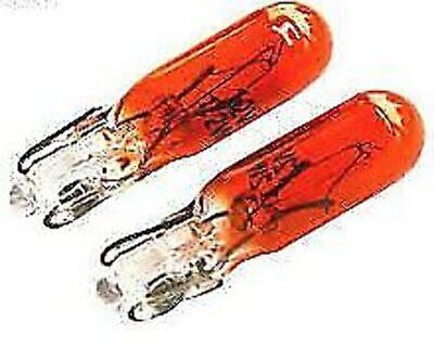 2 x CAR DASH LIGHTS BULBS CAPLESS AMBER 286 (T5) 12V 1.2W ORANGE INTERIOR BULB