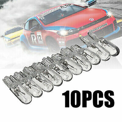 10 x T5 286 Halogen Wedge Bulbs Interior Car Dash Turn Light 12V 1.2W Mini Clear