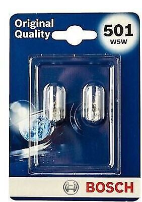 BOSCH T10 501 12V 5W CAPLESS WEDGE NUMBER PLATE BULBS SIDE LIGHTS INTERIOR REAR