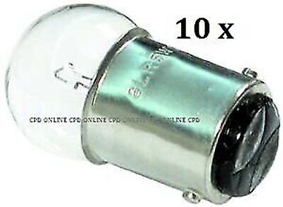 10 x 209 (g18) 12v 5w ba15d Bulbs Trade Bulb Pack Clear Rear Bayonet Back Lights