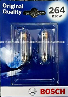 BOSCH FESTOON BULB BULBS 264 12V 10W K10W TORPEDO 265 TWIN PACK CLEAR PAIR 42mm