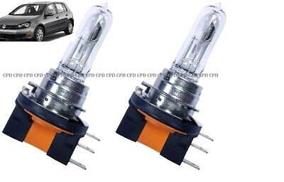 VW GOLF MK7 12V 15/55W PJ26T-1 DRL HEADLIGHTS Main Beam Halogen Bulbs CLEAR PAIR