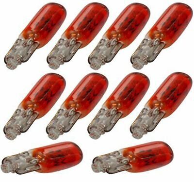 10 x CAR DASH LIGHT BULBS CAPLESS AMBER ORANGE 286 (T5) - 12V 1.2W INTERIOR BULB