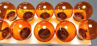 10 x 343 BA15S P21W 12V 21W AMBER ORANGE BULBS INDICATOR 382y S25 STRAIGHT PINS