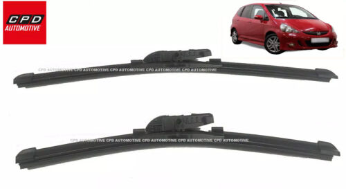 Honda Jazz MK1 (2001-2008) Front Aero Wiper Blades 20”+14” FLAT WIPERS PAIR x 2