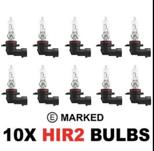 10 x 9012 HIR2 Clear 55W Halogen Headlamps Headlights Bulb PX22D BULBS Car Bulk