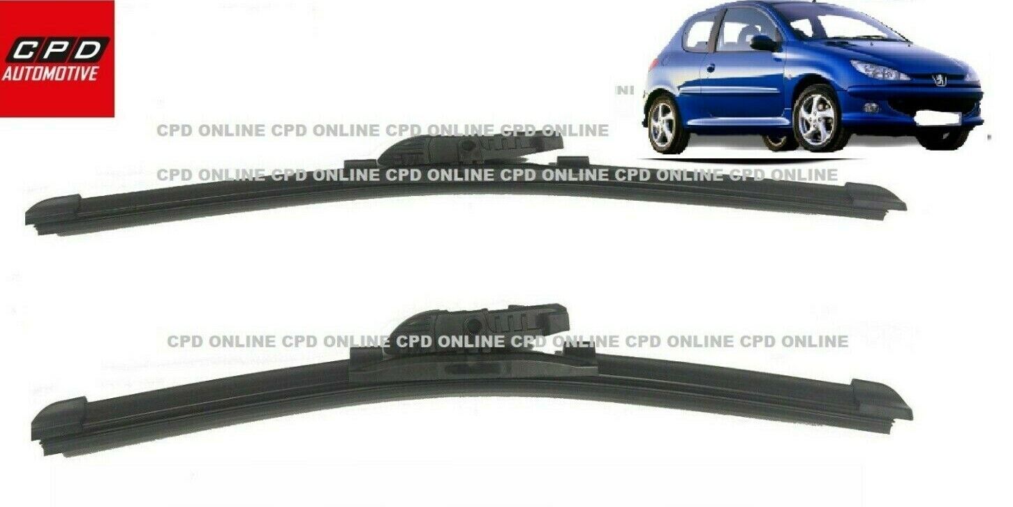 Peugeot 206 2001-2006 Front AERO FLAT UNIVERSAL Wiper Blades 22"+22" Wipers PAIR