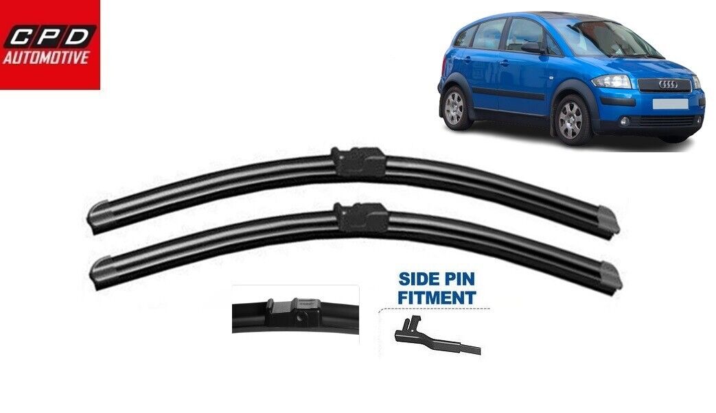 Audi A2 Hatchback 2002-2005 Front Aero Wiper Blades 30"+30" Wipers
