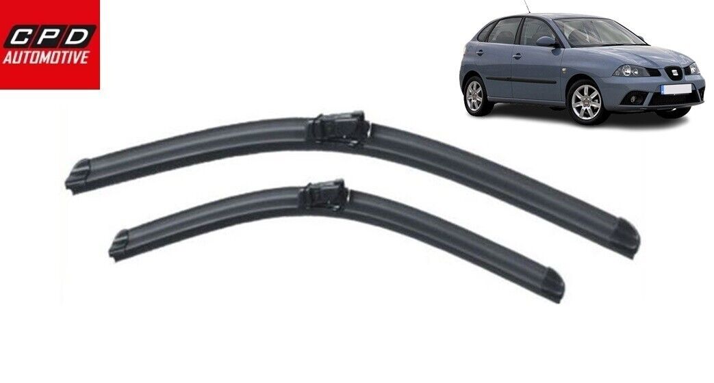 Seat Ibiza Hatchback 2006-09 Front Aero Wiper Blades 21"+18" Wipers
