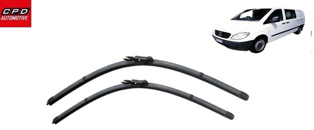 Mercedes VIANO Van (2005-ON) Front Flat Aero Wiper Blades 28"+26" Wipers PAIR