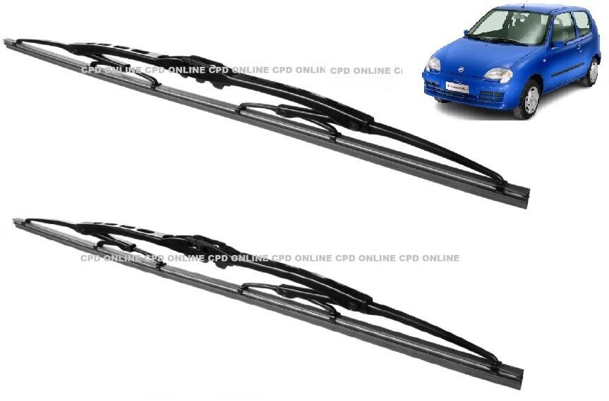 FIAT SEICENTO (1998-2003) Front UNIVERSAL METAL Wiper Blades 19"+19" Wipers PAIR