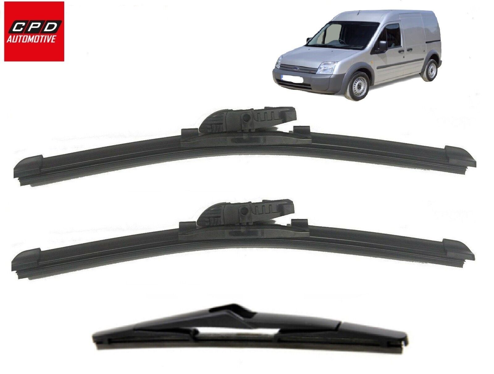 Ford Transit Connect (2002-2013) Front+Rear AERO Wiper Blades 22"+20"+14" Wipers
