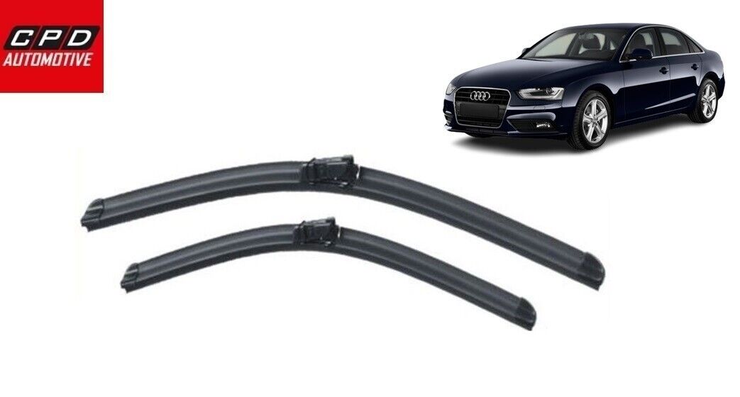 Audi A4 S4 RS4 MK4 (2008-2015) Front Flat Aero Wiper Blades 24"+ 20" Wipers Pair