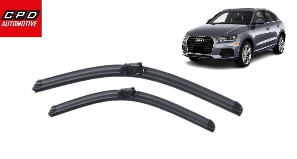 Audi Q3 (2011-2018) Front Flat Aero Wiper Blades 24" + 20" Wipers Pair