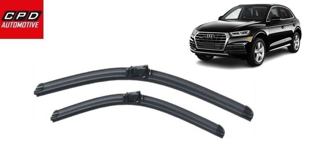 Audi Q5 2017-On Front Flat Aero Wiper Blades 24" + 20" Wipers Pair