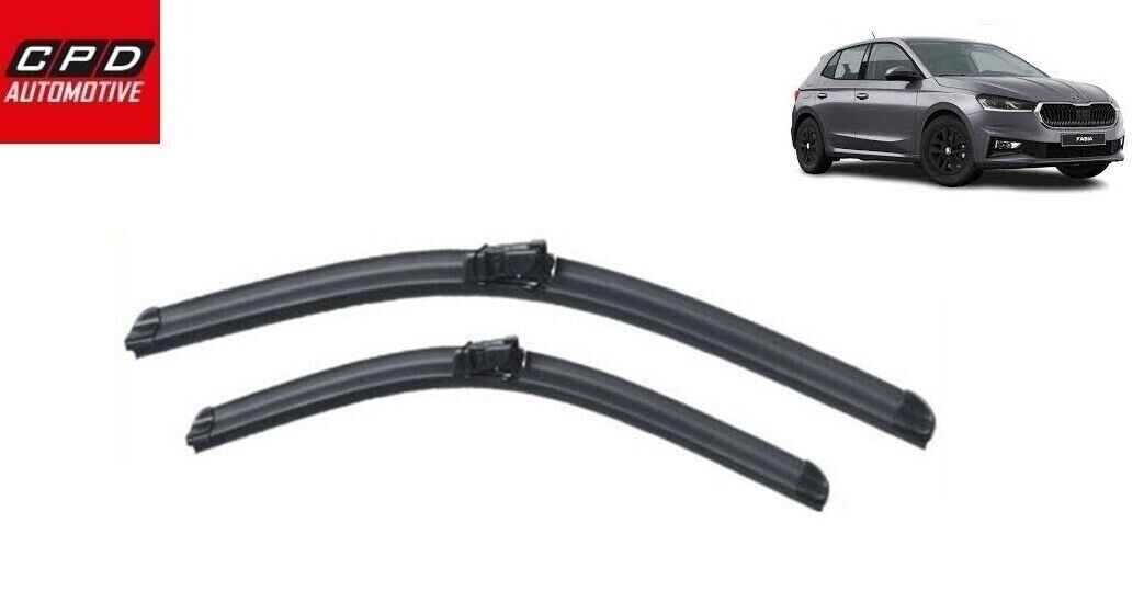 Skoda Fabia 2015-Onwards Front Windscreen Aero Wiper Blades 24"+16" Wipers Pair
