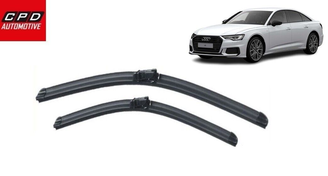 Audi A6 2018-ONWARDS Front Flat Aero Wiper Blades 24"+ 20" Wipers Pair