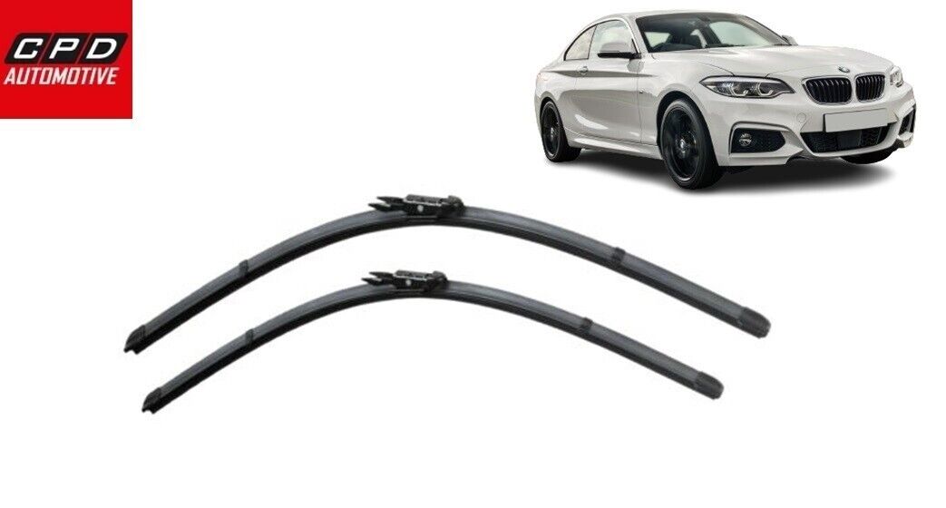 BMW 2 Series F23 Convertible 2014-ON Front AERO Wiper Blades 22"+18" Wipers PAIR