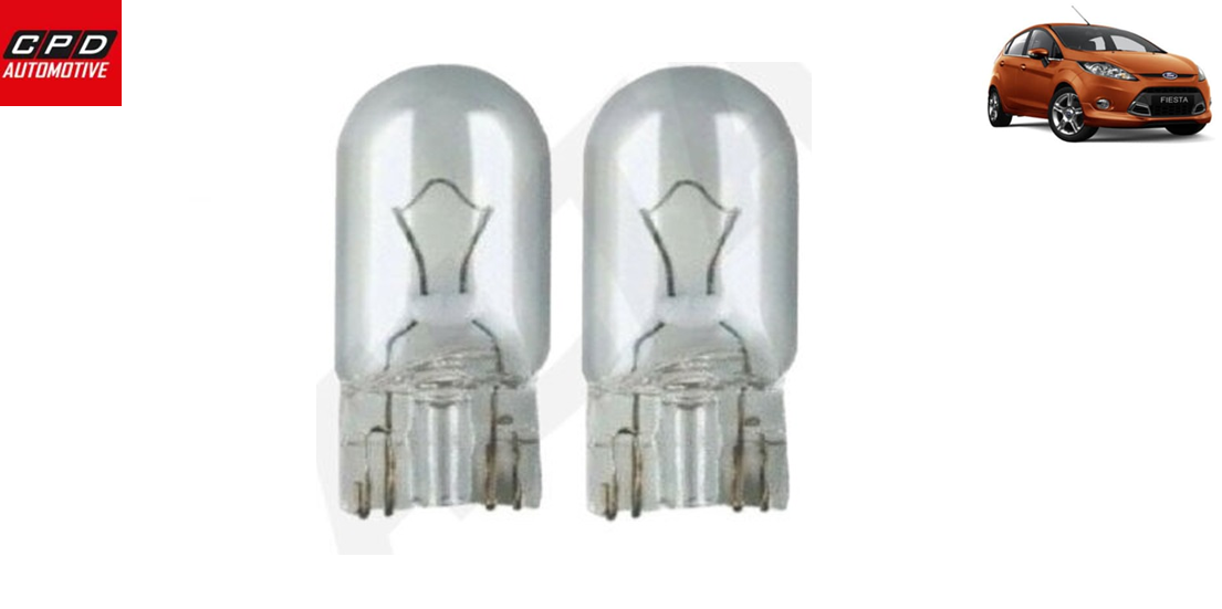 Ford Fiesta MK7 2009-2016 NUMBER PLATE Bulb BULBS 12V 5W CLEAR PUSH-IN PAIR