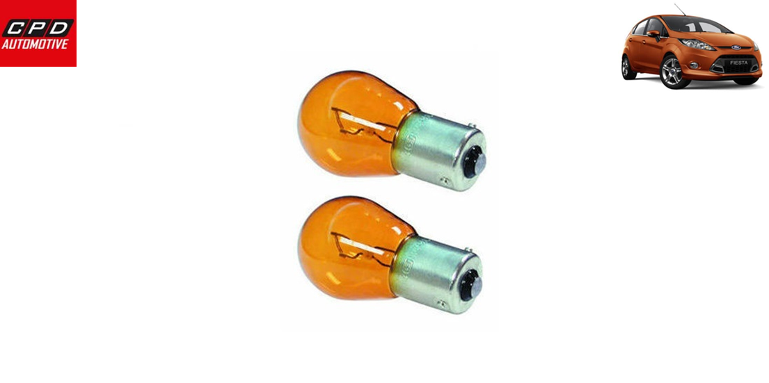Ford Fiesta MK7 2009-2016 REAR INDICATOR LIGHT AMBER ORANGE BULBS 12V 21W PAIR