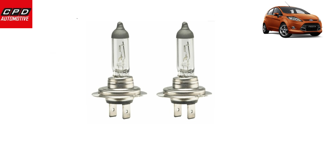 Ford Fiesta MK7 2009-2016 CLEAR HEADLAMP HEADLIGHTS HALOGEN BULBS PAIR