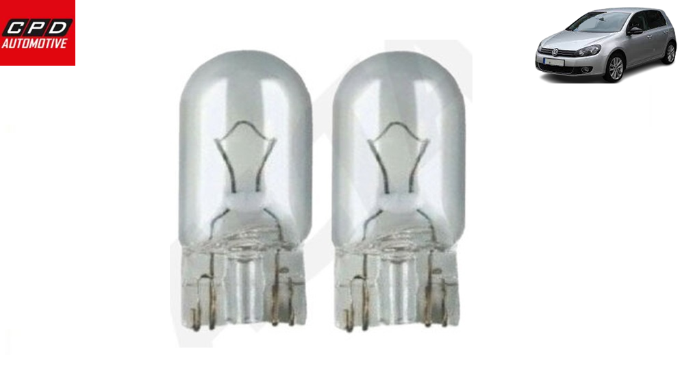 VW Golf MK6 Hatchback 2009-12 Sidelights Bulb BULBS 12V 5W CLEAR PUSH-IN PAIR