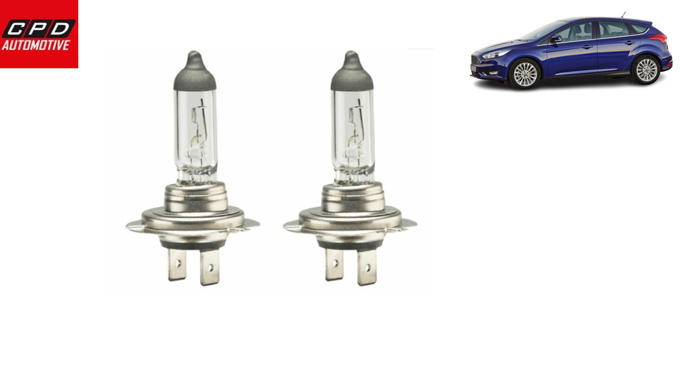 Ford Focus HATCHBACK MK3 2011-17 CLEAR HEADLAMP HEADLIGHTS HALOGEN BULBS PAIR