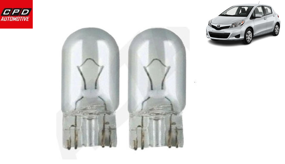 Toyota Yaris 2011 - ON NUMBER PLATE Bulb BULBS 12V 5W CLEAR PUSH-IN PAIR