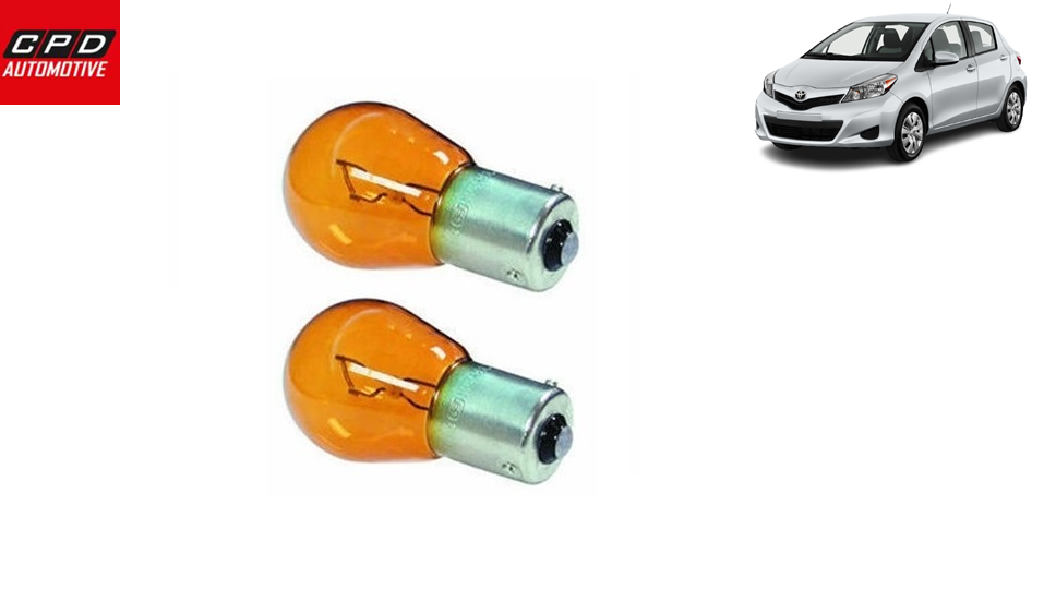 Toyota Yaris 2011 - ON FRONT INDICATOR LIGHT AMBER ORANGE BULBS 12V 21W PAIR