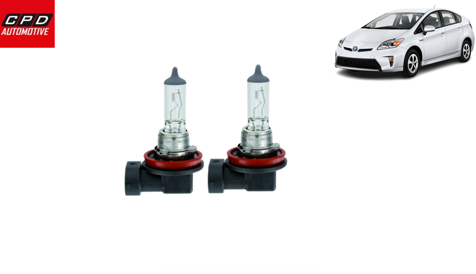 TOYOTA PRIUS 2010-2015 H11 CLEAR HEADLAMP HEADLIGHTS HALOGEN BULBS PAIR