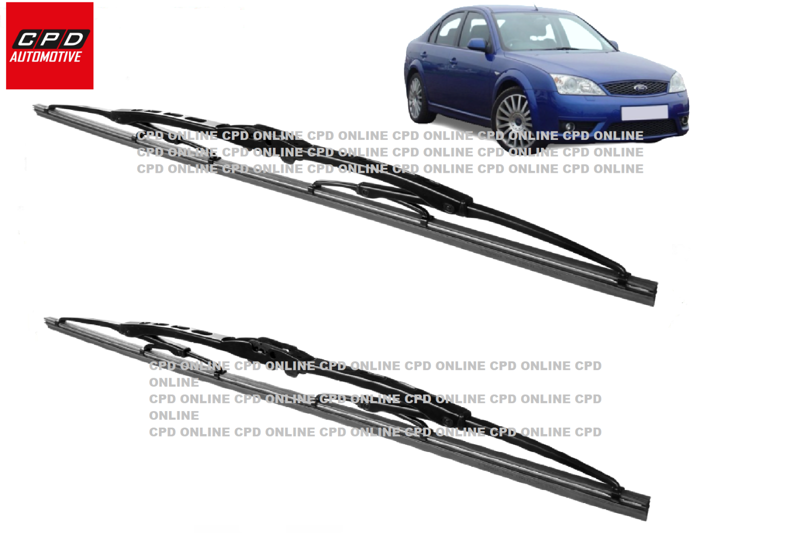 Ford Mondeo MK3 Hatchback (2000-2007) Front Flat Wiper Blades 22"+ 20" Wipers