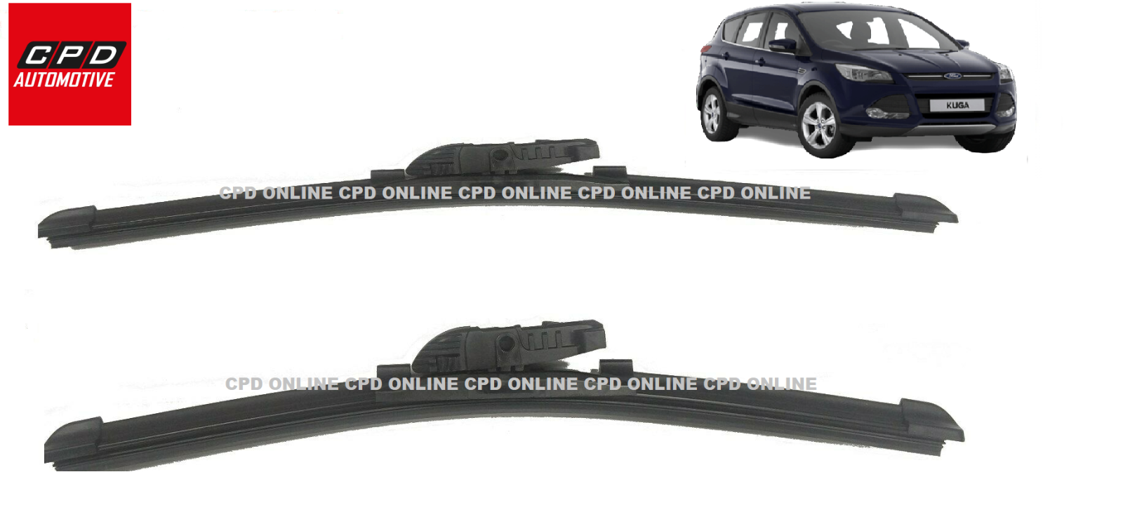 Ford Kuga MK2 (2013-2019) Front Windscreen Aero Wiper Blades 28"+28" Wipers PAIR