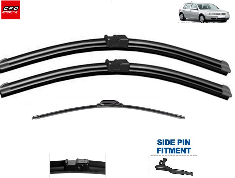 VW Golf MK4 Hatchback 2002-03 Front AERO & Rear Wiper Blades 21"+18"+14" Wipers