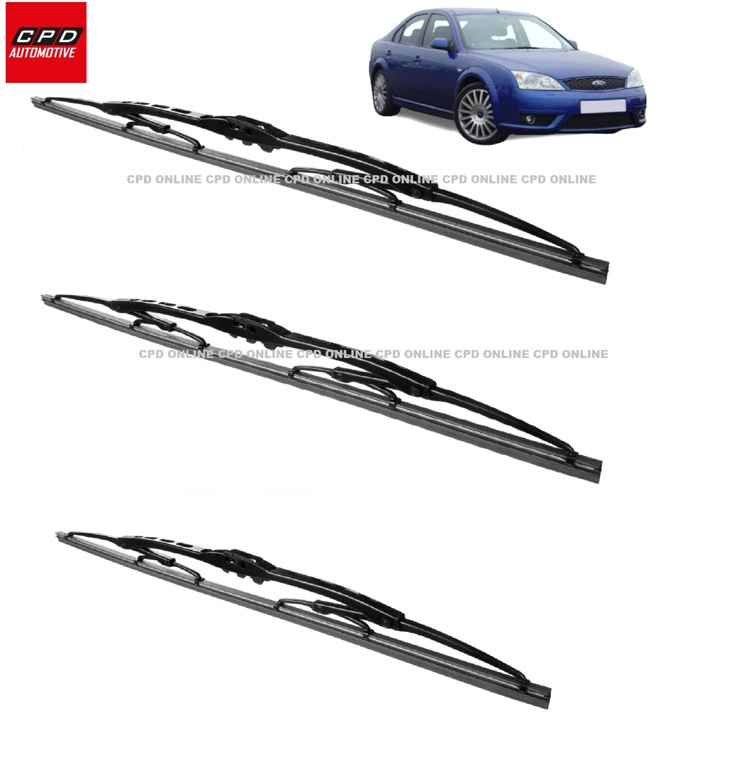 Ford Mondeo MK3 Hatchback 2000-2007 Front+Rear Wiper Blades 21"+20"+19" WIPERS
