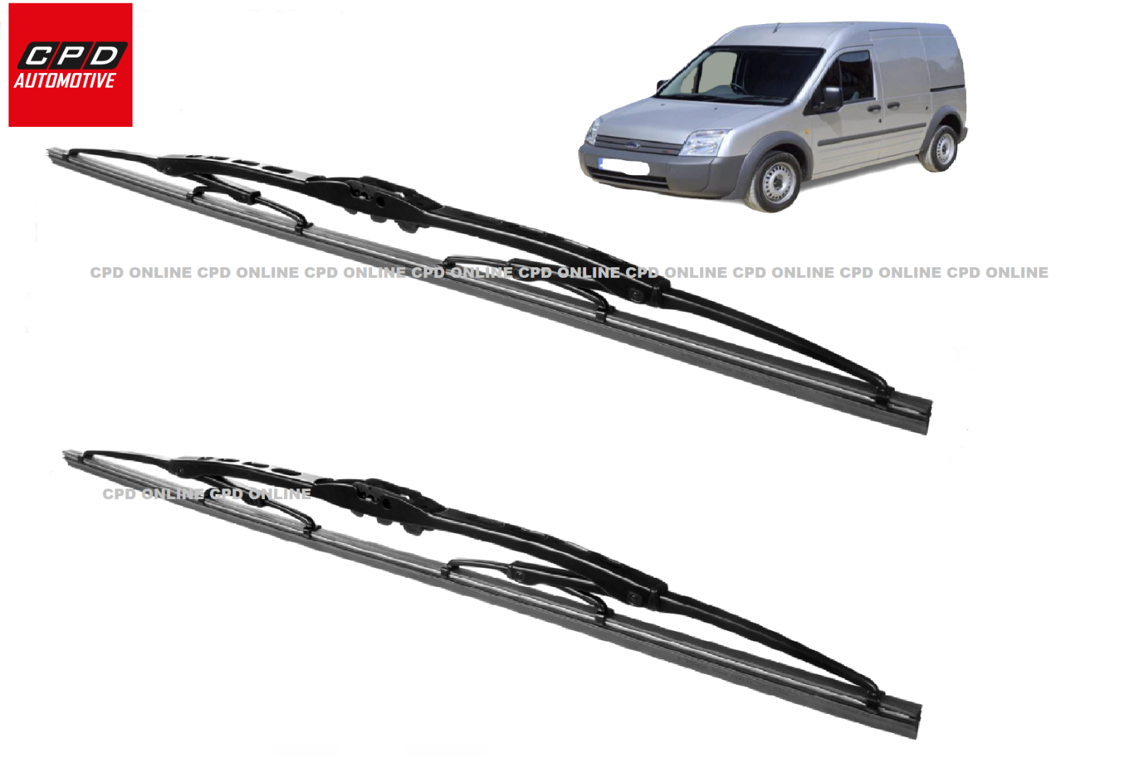 Ford Transit Connect 2002-2013 Front UNIVERSAL METAL Wiper Blades 22"+20" Wipers