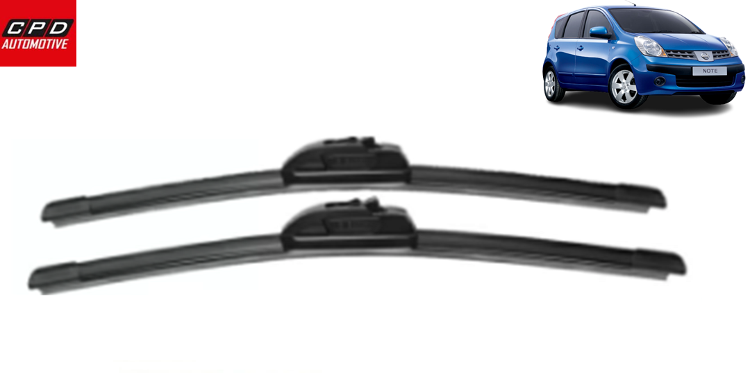 FOR NISSAN NOTE 2006-ONWARDS Front Aero FLAT Wiper Blades 24"+14" Wipers PAIR