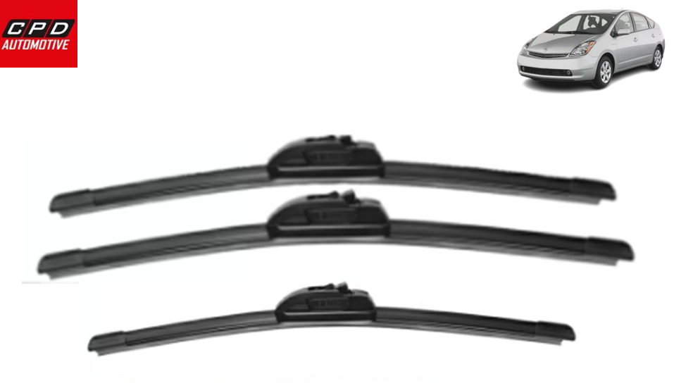 TOYOTA PRIUS 2003-2009 Front & Rear AERO FLAT Wiper Blades 26"+16"+16" Wipers