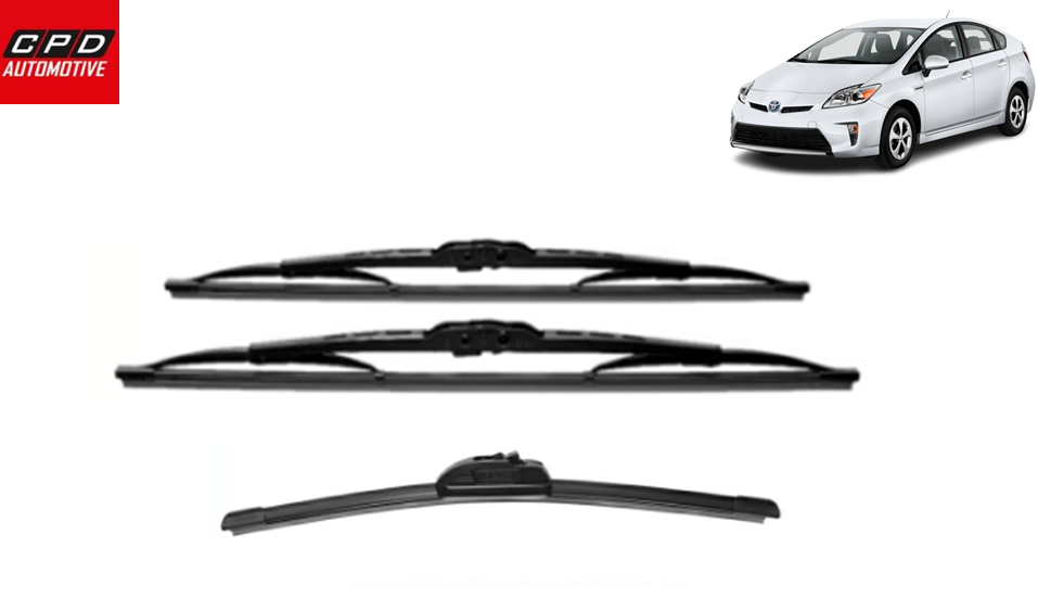 TOYOTA PRIUS 2010-2015 Front & Rear UNIVERSAL Wiper Blades 26"+16"+16" Wipers