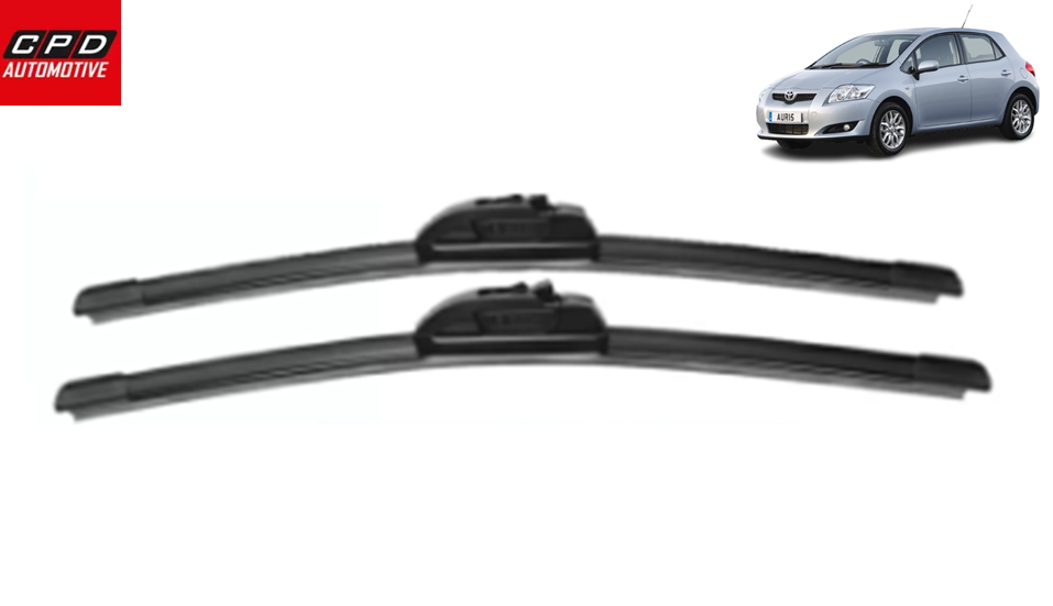 TOYOTA AURIS 2006-2012 Front UNIVERSAL FLAT Wiper Blades 26"+16" Wipers Pair
