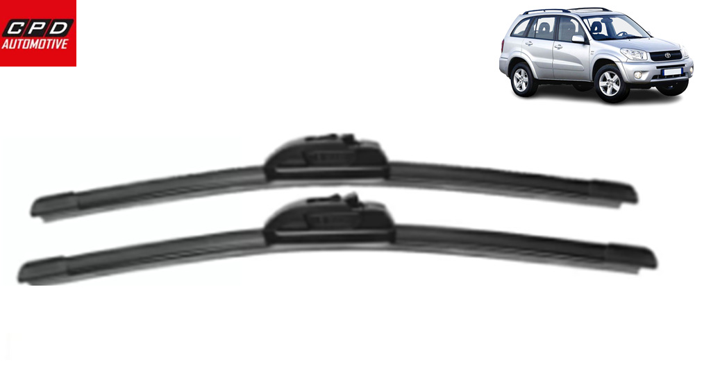 Toyota RAV-4 2000-2005 Front Aero FLAT Wiper Blades 24"+18" Wipers PAIR