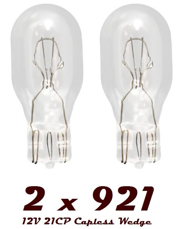 2 x 921 12v 18w 955 Bulb Bulbs HIGH LEVEL BRAKE STOP LIGHT Capless Wedge T15 CAR