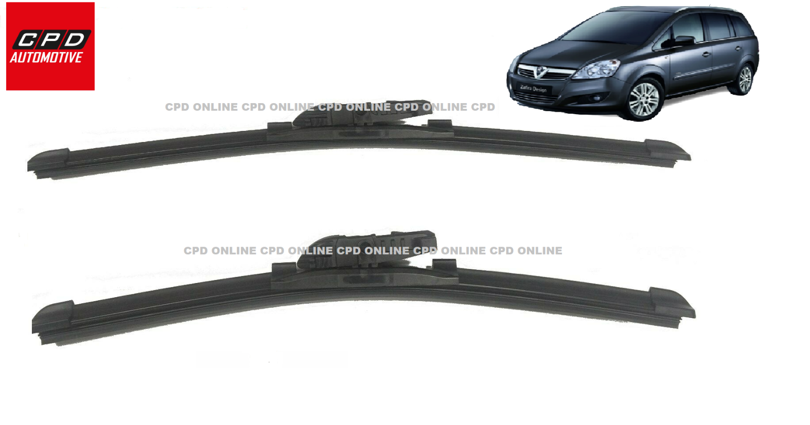 Vauxhall Zafira B (2005-2014) Front Aero Flat Wiper Blades 28" + 22" WIPERS PAIR