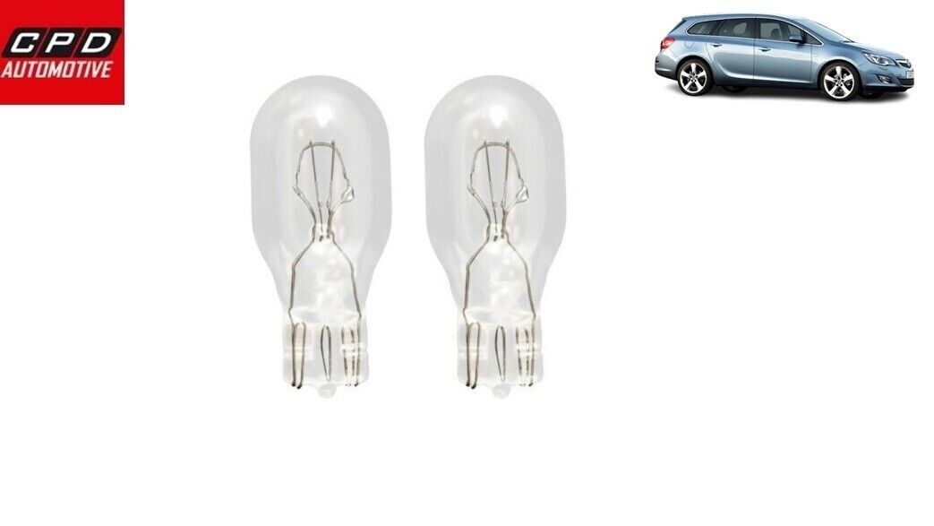 Vauxhall Astra J Estate 2010-15 Brake Stop Light Bulbs 12v  CLEAR PAIR