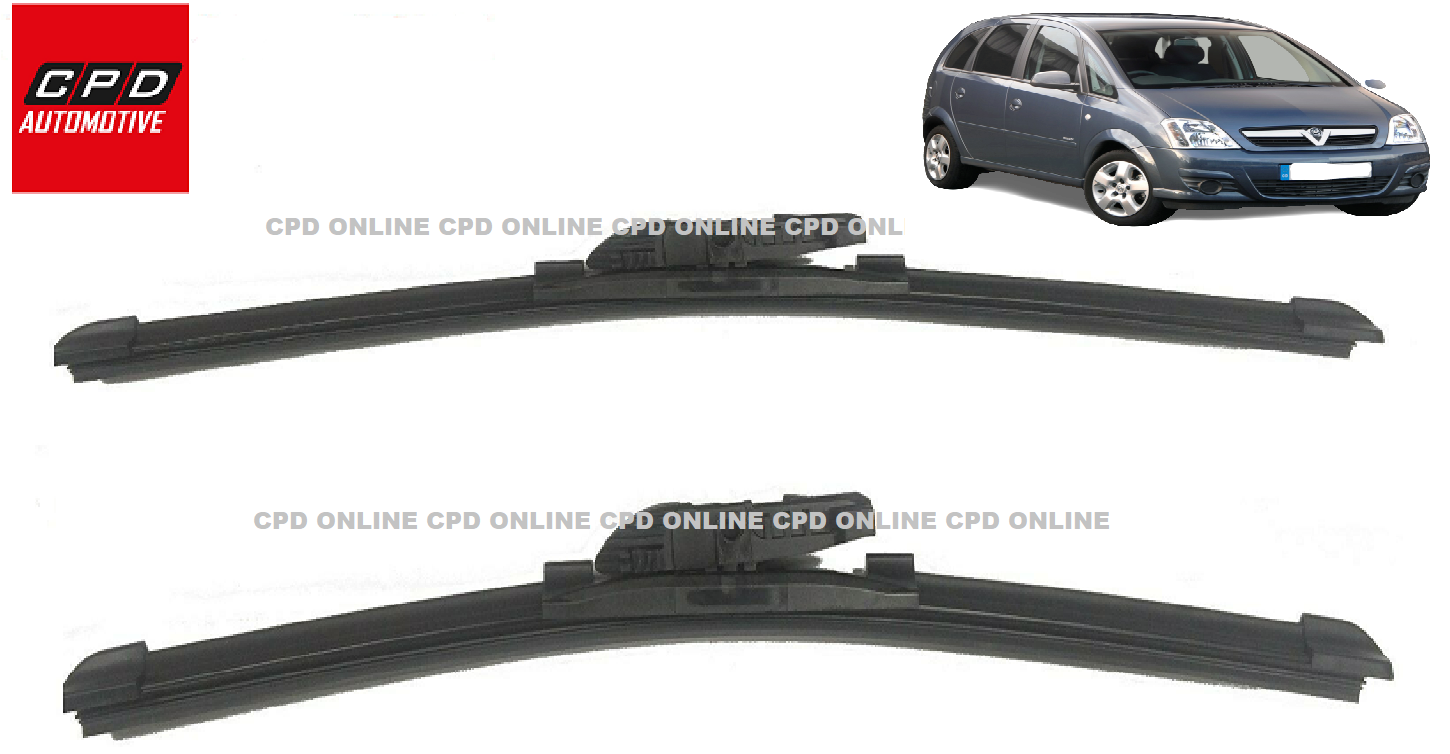 Vauxhall Meriva A (2003-2010) Front Flat Aero Wiper Blades 24"+24" WIPERS PAIR