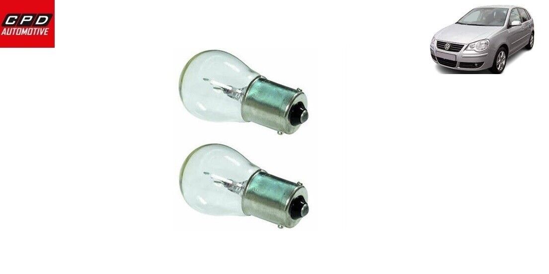 VW Polo MK4 Hatchback 2001-2009 BRAKE STOP/TAIL LIGHT BULB HALOGEN BULBS PAIR