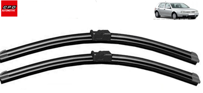 VW Golf MK4 Hatchback 2002-03 Front Aero Wiper Blades 21"+ 18" Flat Wipers