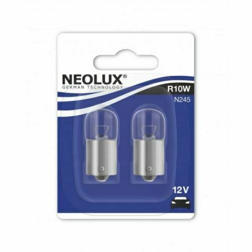2 x Neolux 245 Bulbs Clear Car Van R10W 12V 10W BA15s PAIR BLISTER PACK Bulb NEW