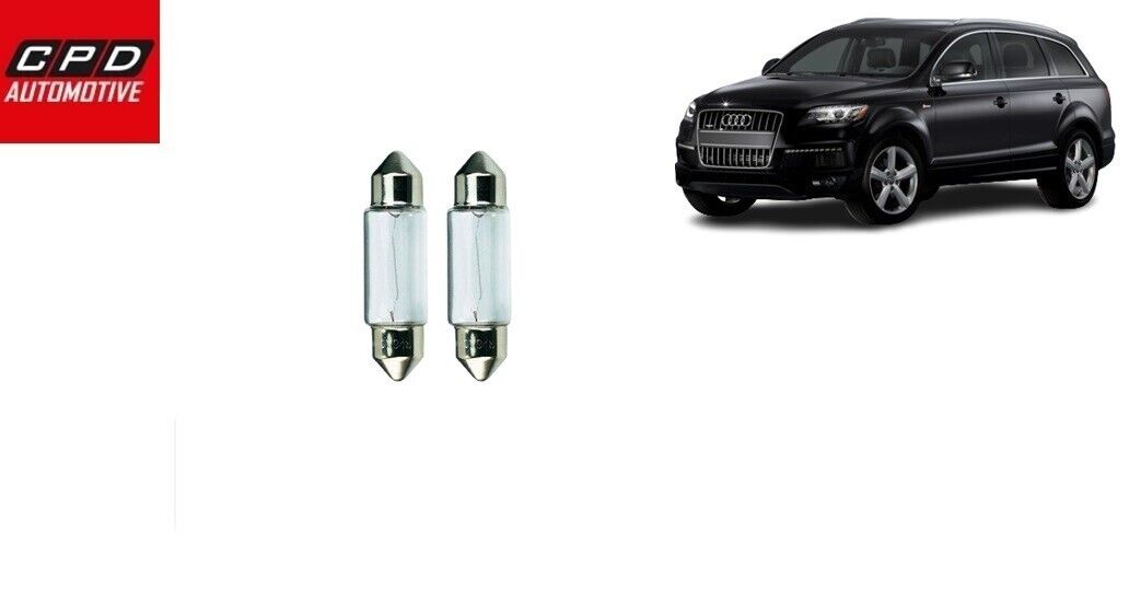 Audi Q7 2006-15 NUMBER PLATE REGISTRATION BULB BULBS FESTOON CLEAR PAIR