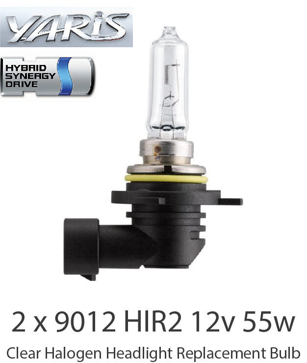 2x Toyota YARIS Hybrid 2012-On 9012LL 12V 55W HIR2 HEADLIGHTS Halogen Bulbs Pair